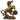 Feng Shui Lucky Brass Horse Stepping on Lucky Coin Statue – Zodiac Animal Figurine Desk Ornament